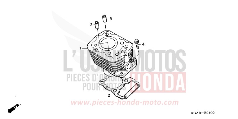 ZYLINDER von CG125 TITAN ES FORCE SILVER METALLIC (NH411) von 2004